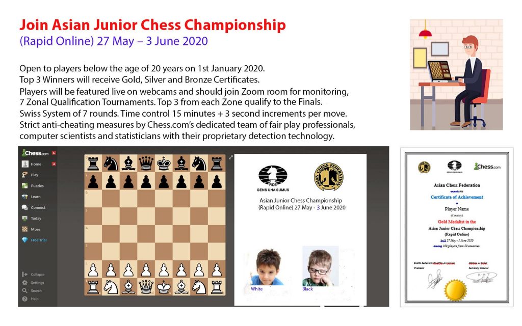 Asian Junior Chess Championship (Rapid Online) Apply Now! Malaysian