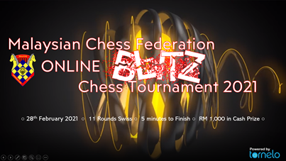 Online Blitz (National Rated) – Closing Date extended to 27th February