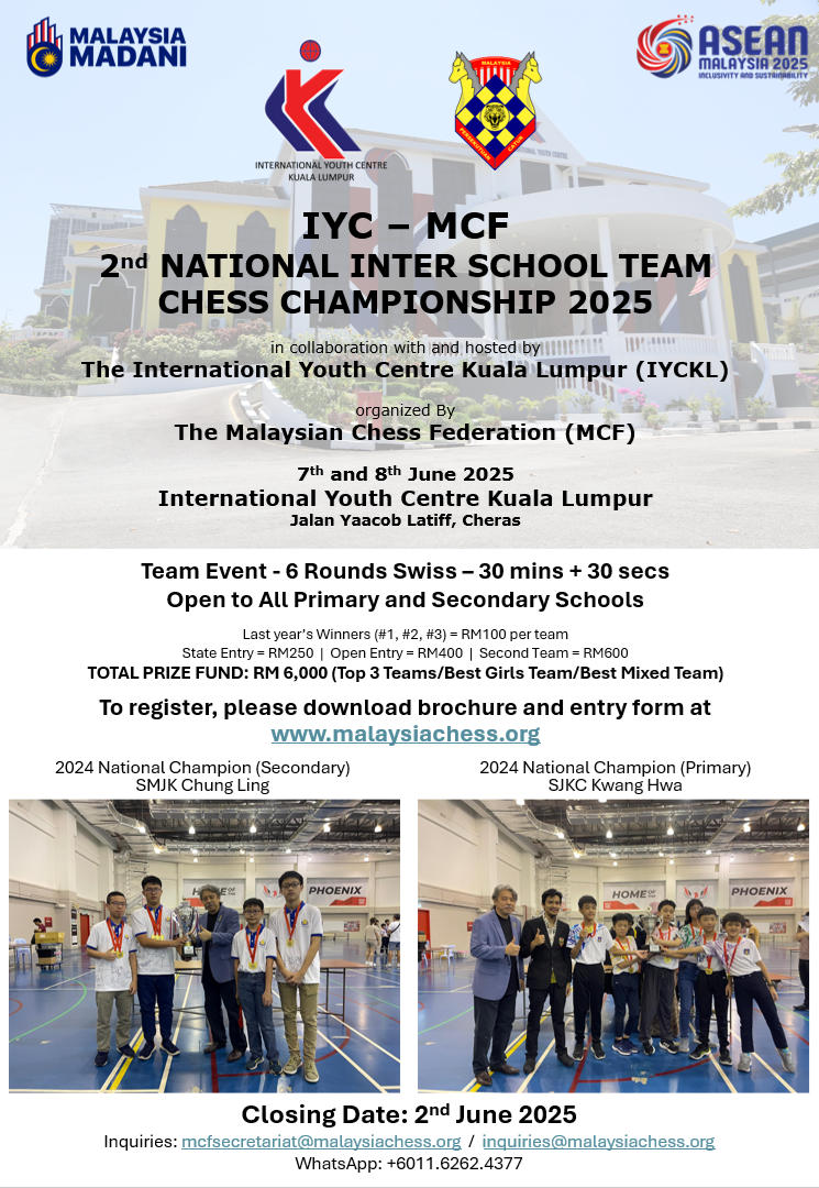 IYC – MCF 2nd National Interschool Team Chess Championship 2025