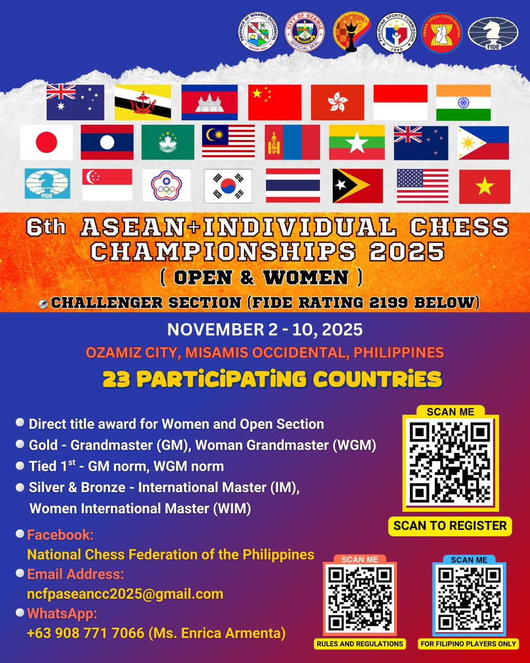 Call of Interest to Participate at the 6th ASEAN+ INDIVIDUAL CHESS CHAMPIONSHIP 2025
