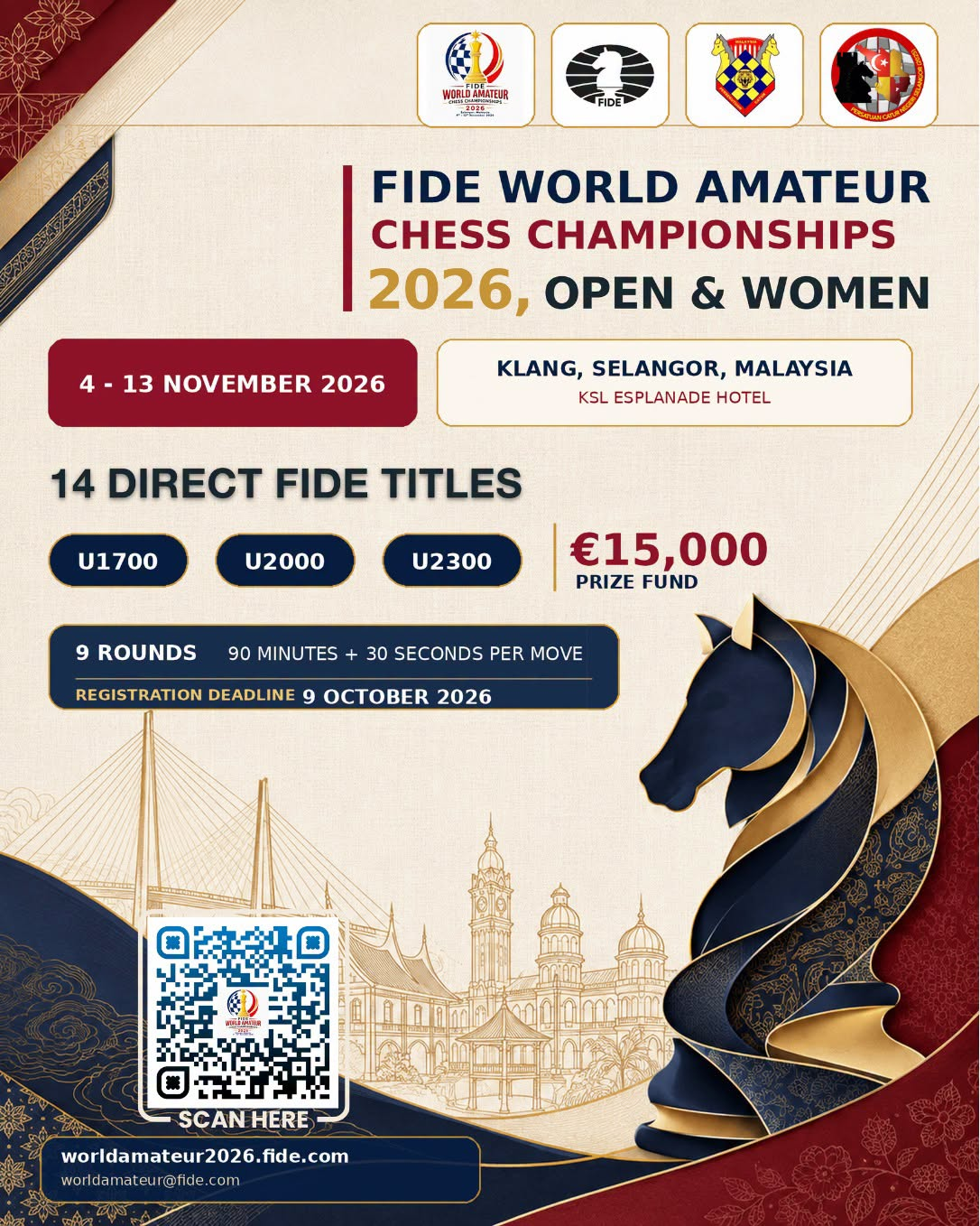Malaysia Set To Host FIDE World Amatuer Chess Championship 2026